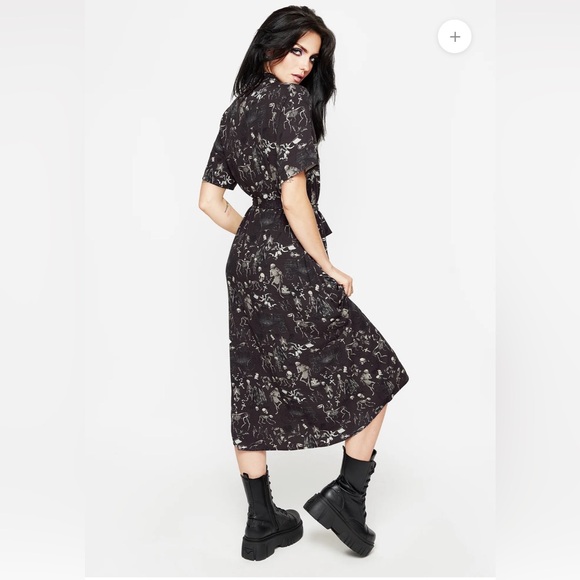 DISTURBIA Melancholia Midi Shirt Dress  NWT - Picture 2 of 8